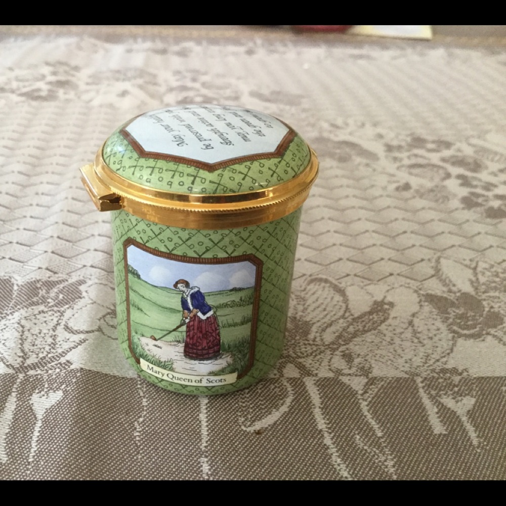 Staffordshire golfers enamel box
